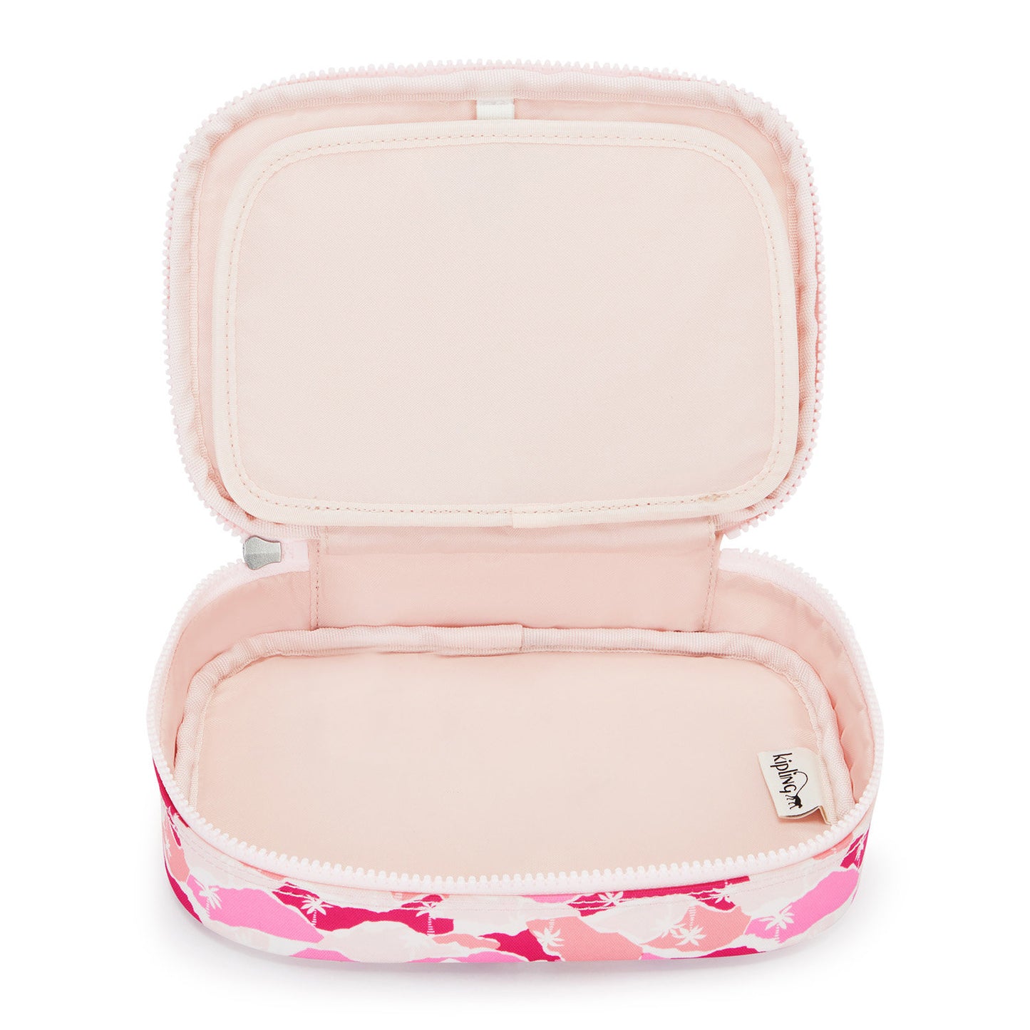 Kipling 100 Pens Pencase Pink Palm Large - detail view