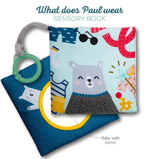 Taf Toys What Does Paul Wear? Soft Book 6M+ — BambiniJO Jordan