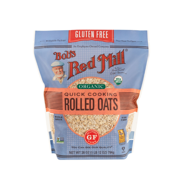 Bob's Red Mill Organic Gluten Free Quick Cooking Rolled Oats 794g pack