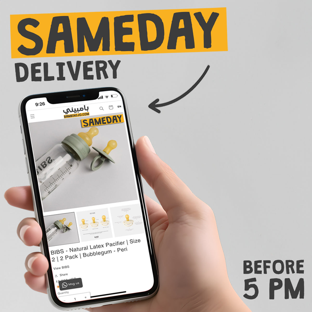Same-day delivery, order before 5 PM