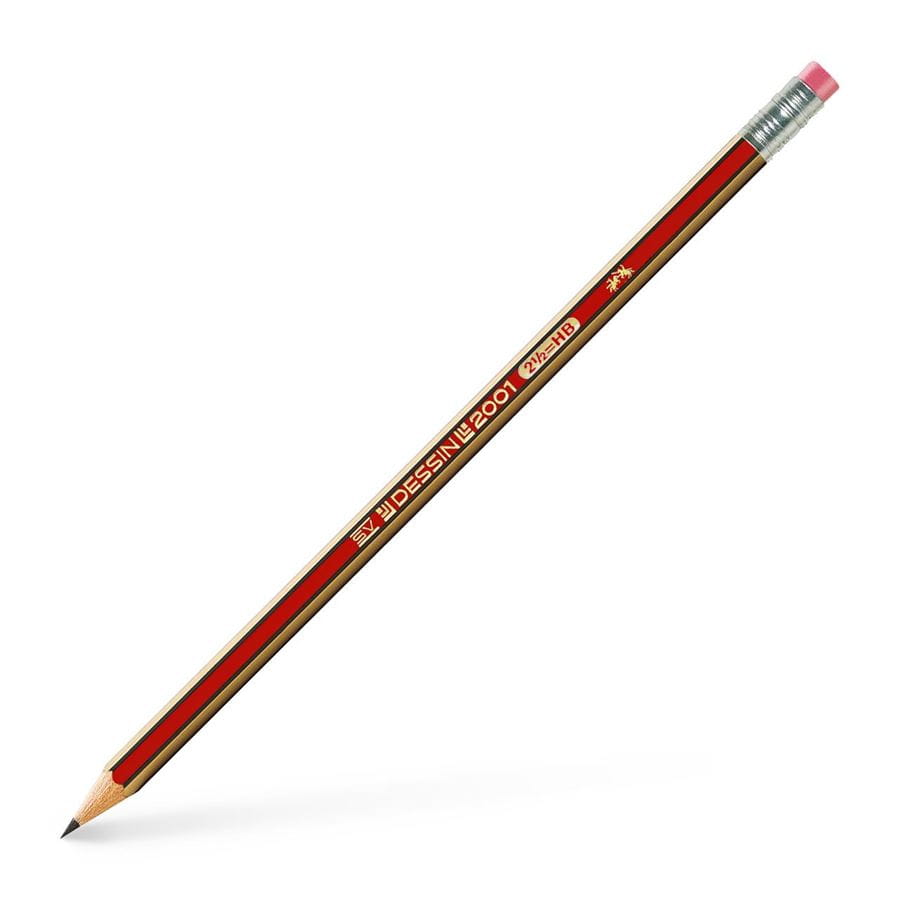 Faber-Castell Dessin 2001 HB pencil with eraser