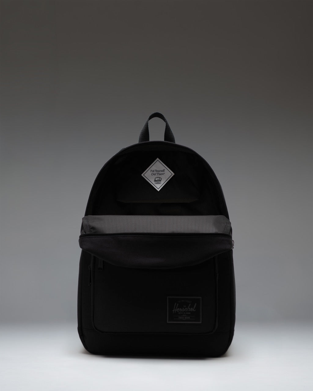 Herschel Pop Quiz Backpack Black Tonal 25L - detail view