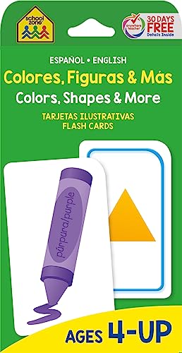 Bilingual Colors, Shapes & More Flash Cards Spanish English