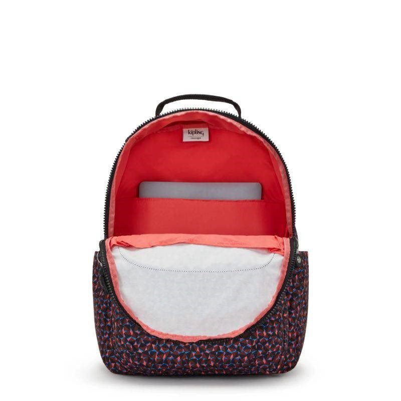 Kipling SEOUL Laptop Backpack Happy Squares - Large - detail view