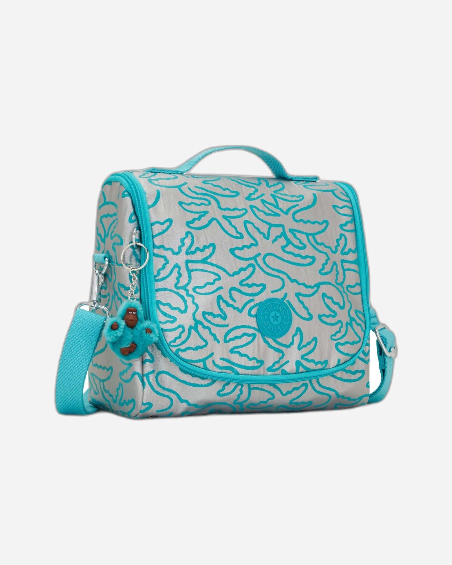 Kipling New Kichirou Insulated Lunch Bag, Metallic Palm, detail view