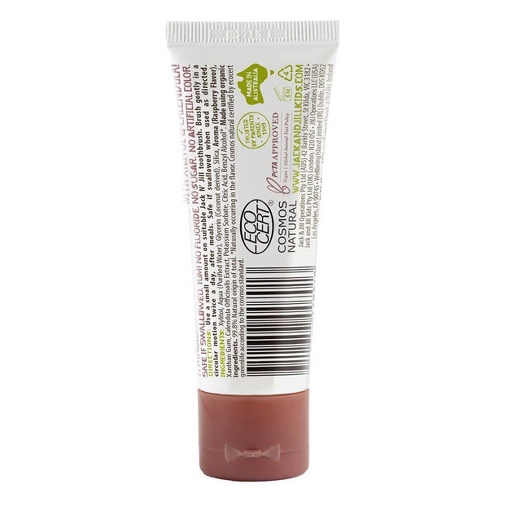 Jack n' Jill - Organic Natural Toothpaste | 50g | Raspberry | Fluoride FREE