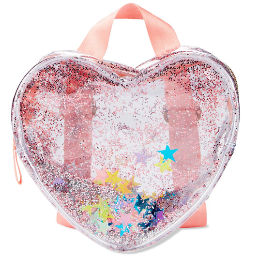 Skip Hop - Clear Glitter Heart Backpack