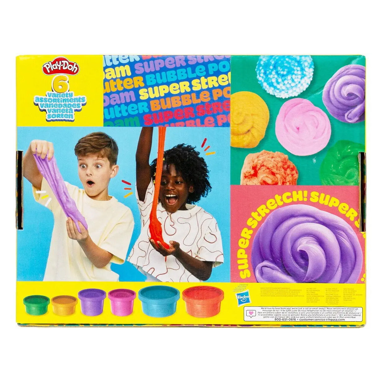 Play-Doh - Super Stretch Texture Compound | 6 Pack Box