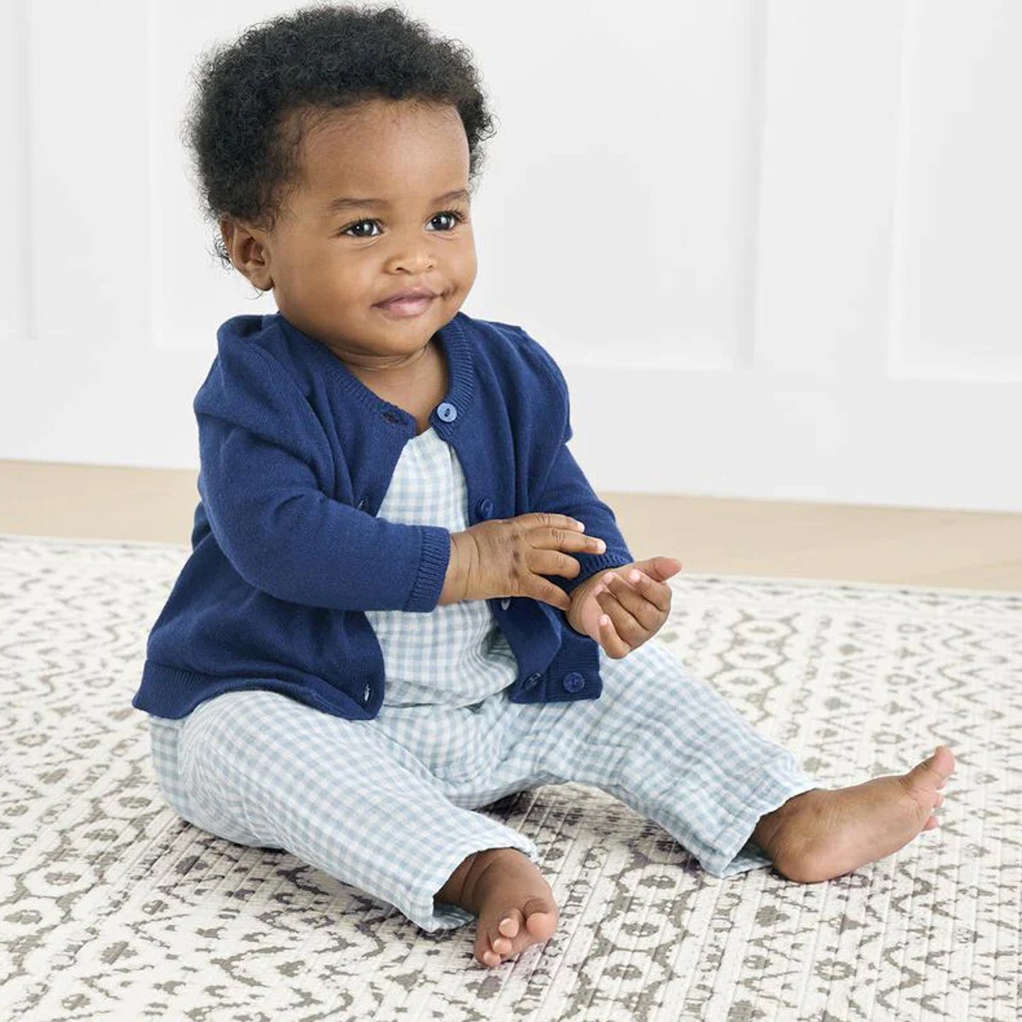 سجادة لعب مزدوجة قابلة للعكس - بيج بوهيمي