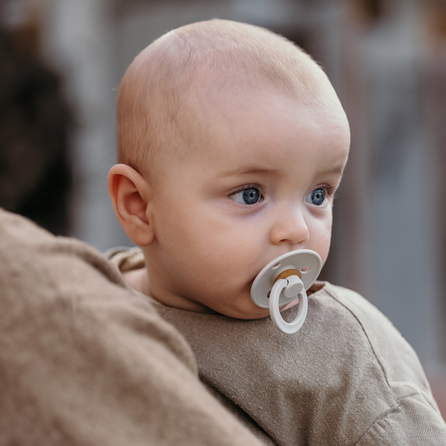 BIBS - Natural Latex Pacifier | Size 3 | 2 Pack | Ivory - Sage
