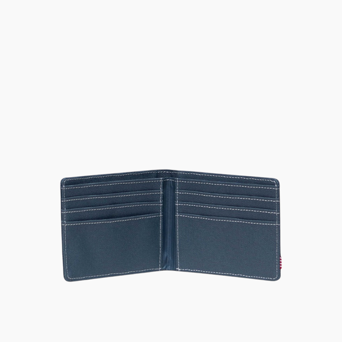 Herschel Roy Wallet in Blue Mirage/White Stitch - detail view