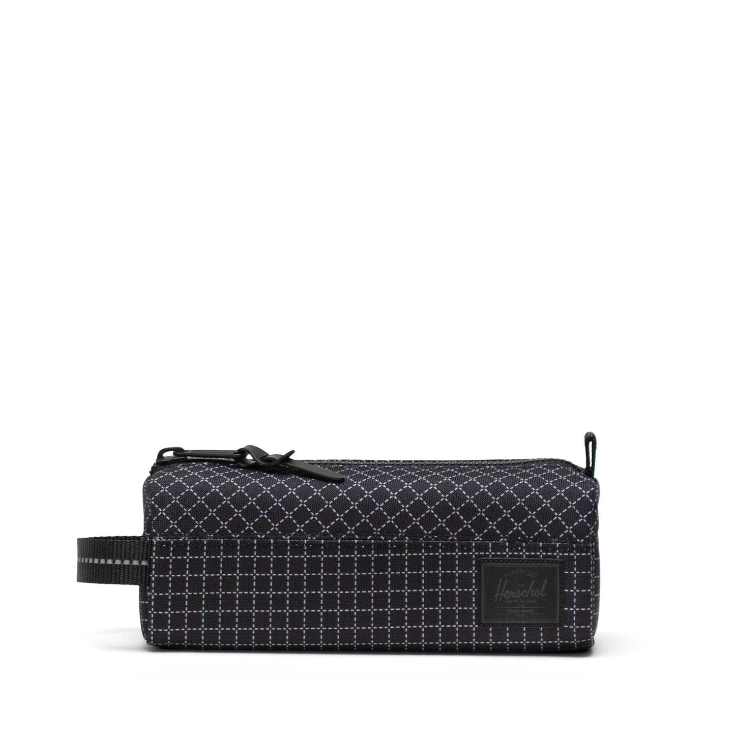 Herschel Settlement Pencil Case in Grid - Black colourway, 1L