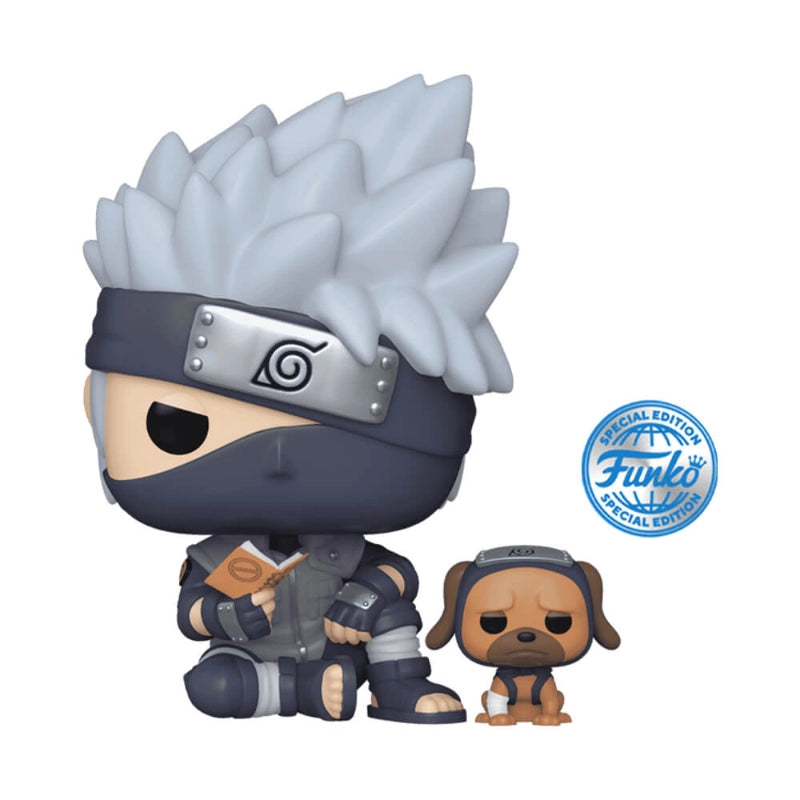 Funko - Pop! Animation: Naruto: Shippuden- Kakashi with Pakkun (Exclusive) | 3Y+