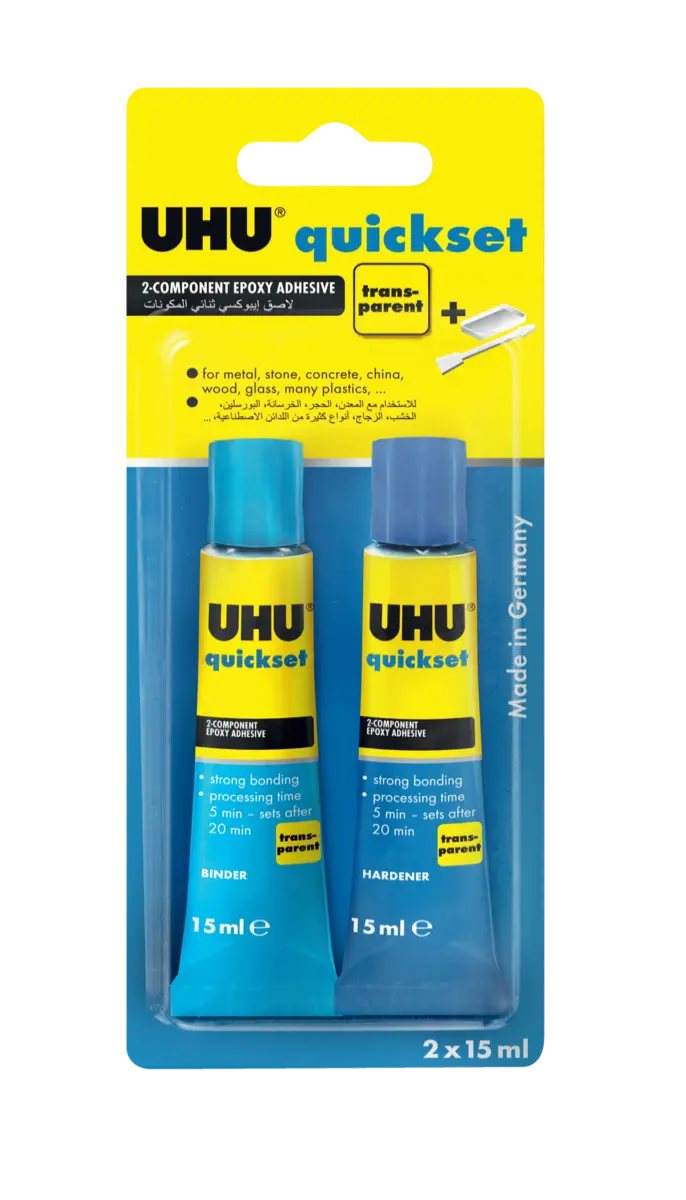 UHU quickset 2-component epoxy 2 x 15ml