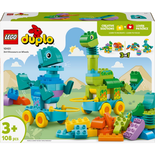 Lego - 3 in 1 Dinosaurs on Wheels 108 Pcs 3Y+ — BambiniJO Jordan