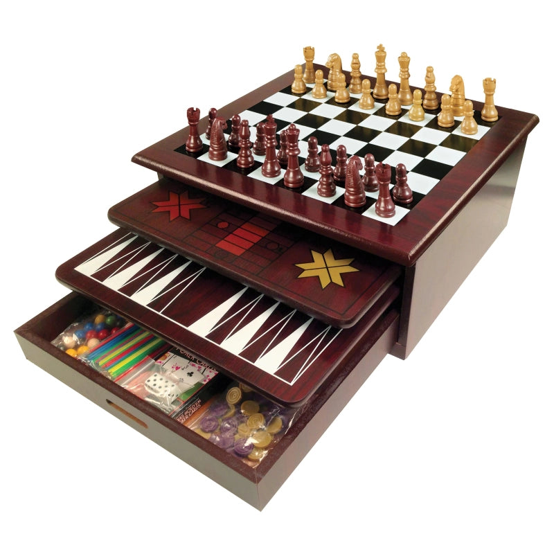 Spin Master Games - Spin Master Game 12-in-1 Wooden Game Center | 6Y+
