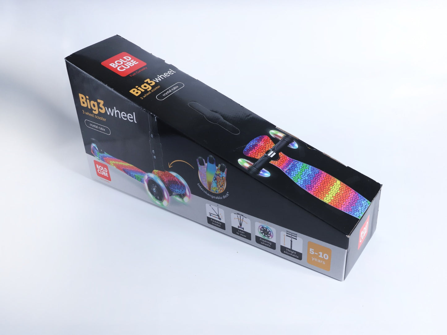 Bold Cube - Big Three Wheel Scooter | Crystal Rubix | 5-10 Years