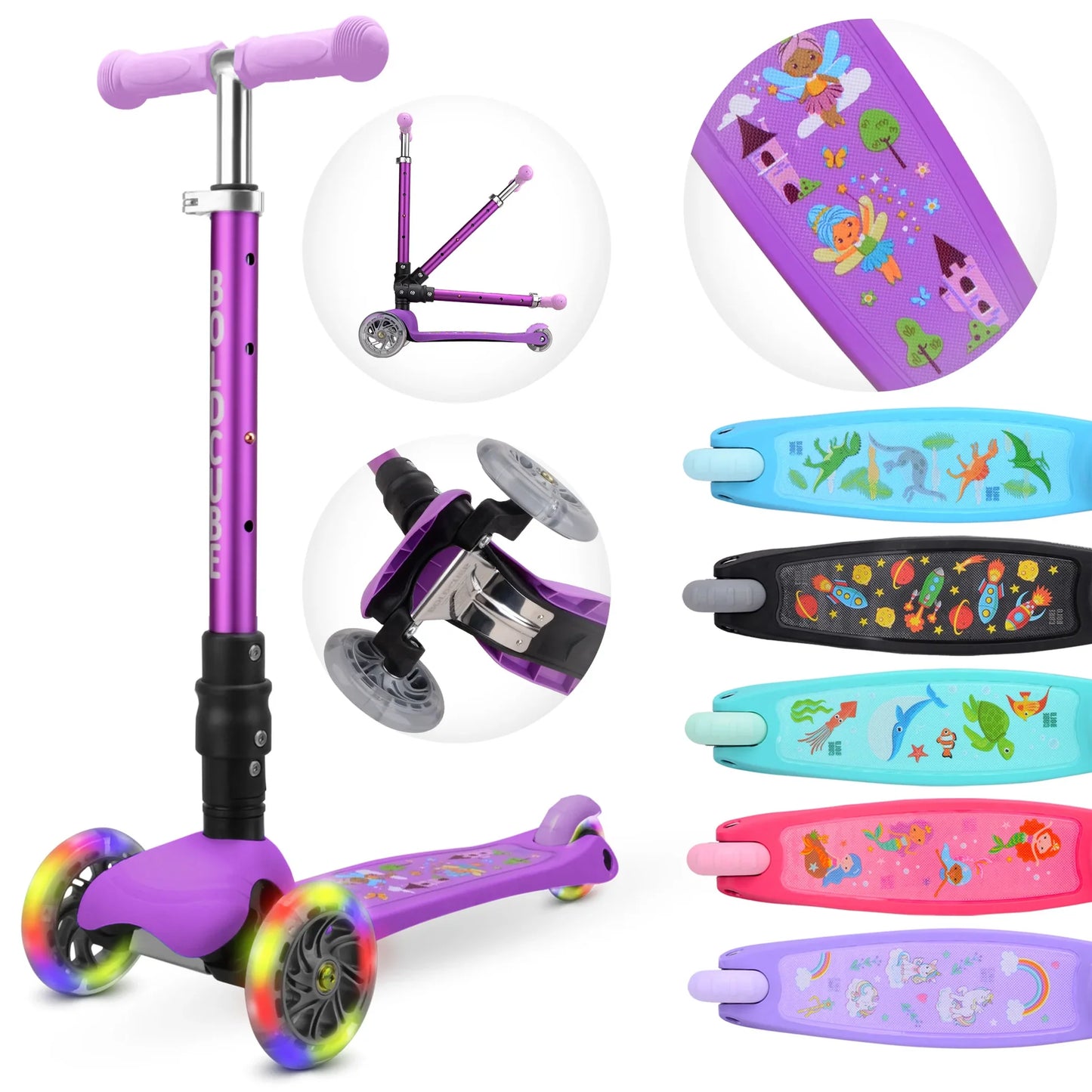 Bold Cube - Teeny Fold Three Wheel Scooter | Fairytale Lilac | 3-8 Years