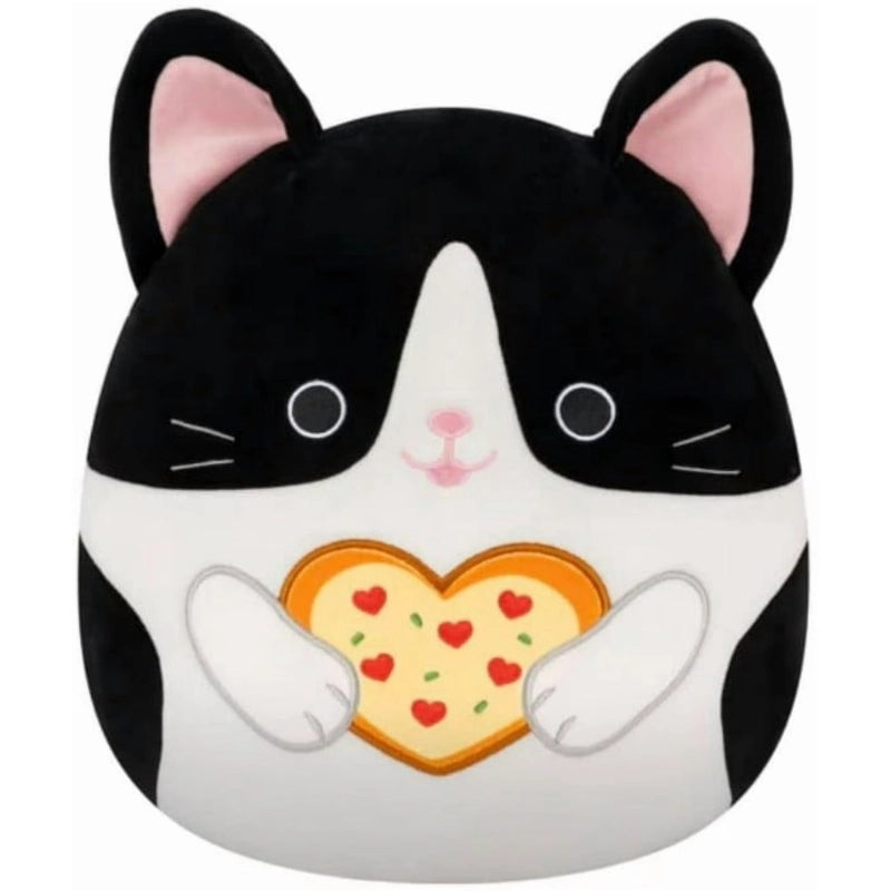 Squishmallows - Medium Plush 12" Cicely the Black and White Tuxedo Cat Holding Her Pizza | 1-6Y