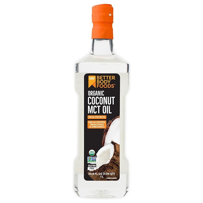 Better Body Foods Organic Coconut MCT Oil 1L bottle