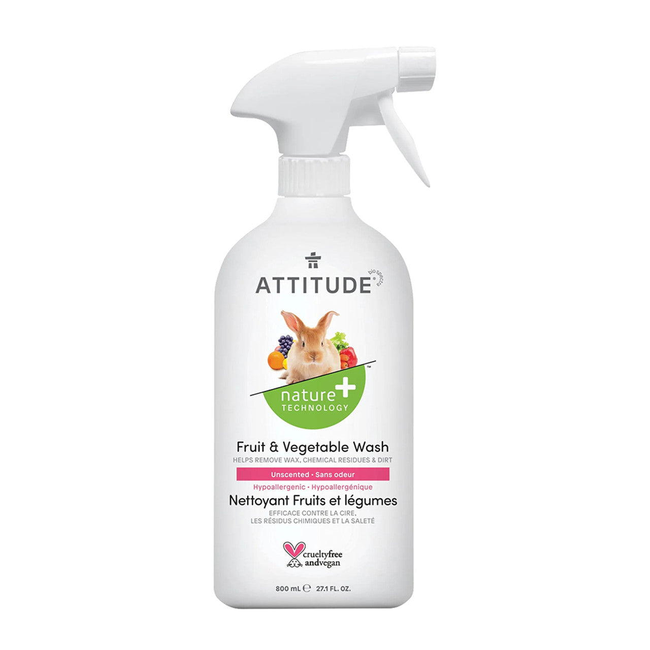 Attitude - Fruit & Vegetable Wash Unscented 800ml