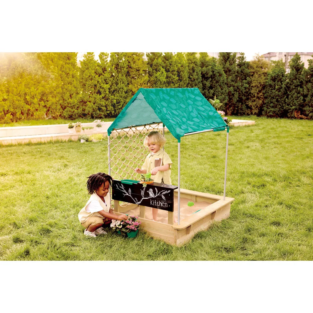 Hape Sandbox Cabana Kit setup detail