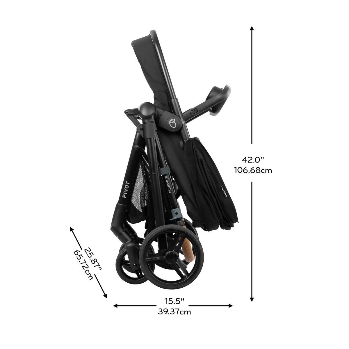 Evenflo - Pivot NXT Travel System with LiteMax NXT Infant Car Seat | Ebony Black