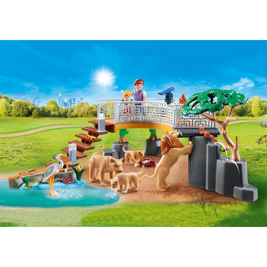 Playmobil - Outdoor Lion Enclosure- 61 Pcs | 4Y+ — BambiniJO Jordan