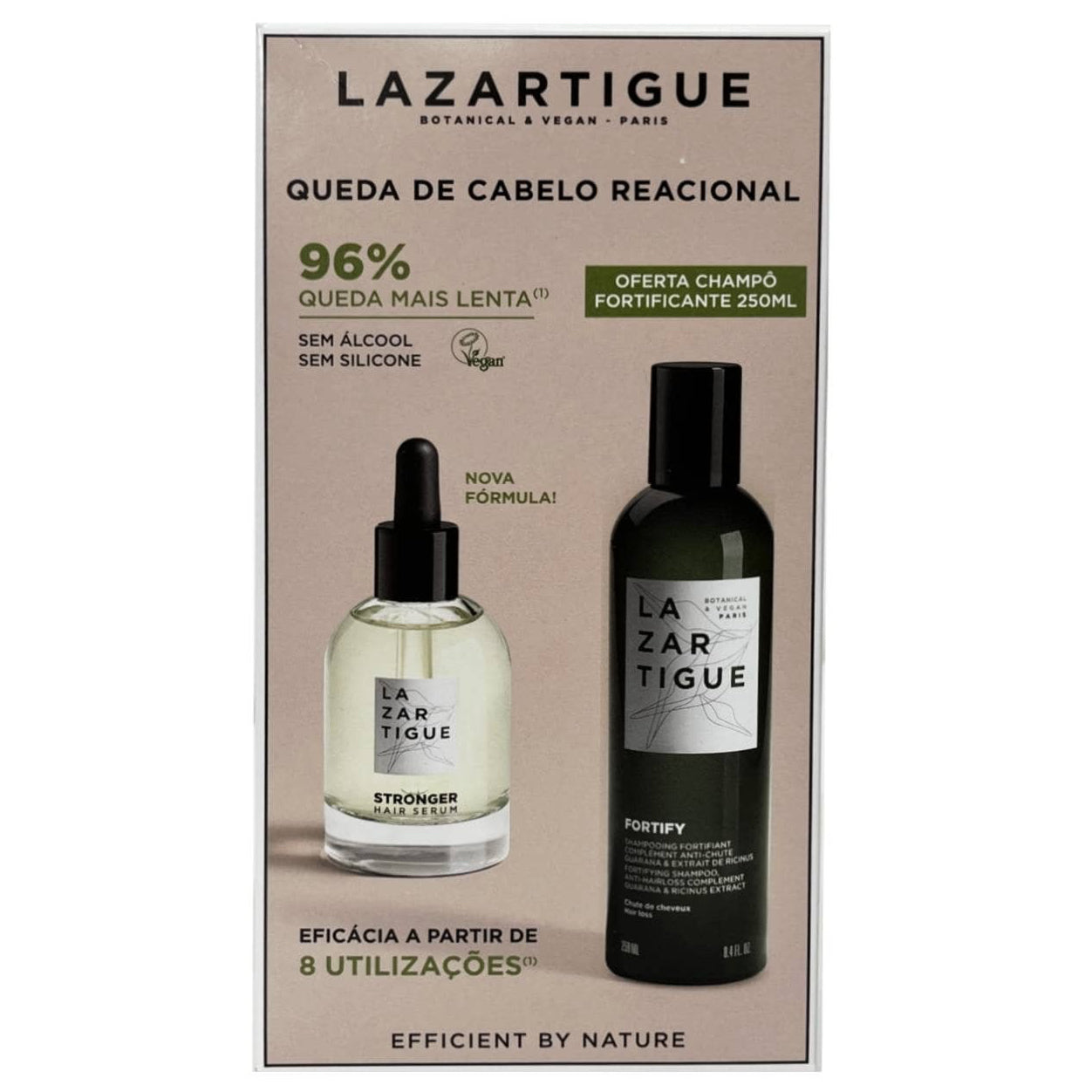 LAZARTIGUE Coffret Thicker Serum + Fortify Shampoo 50 ML+250 ML