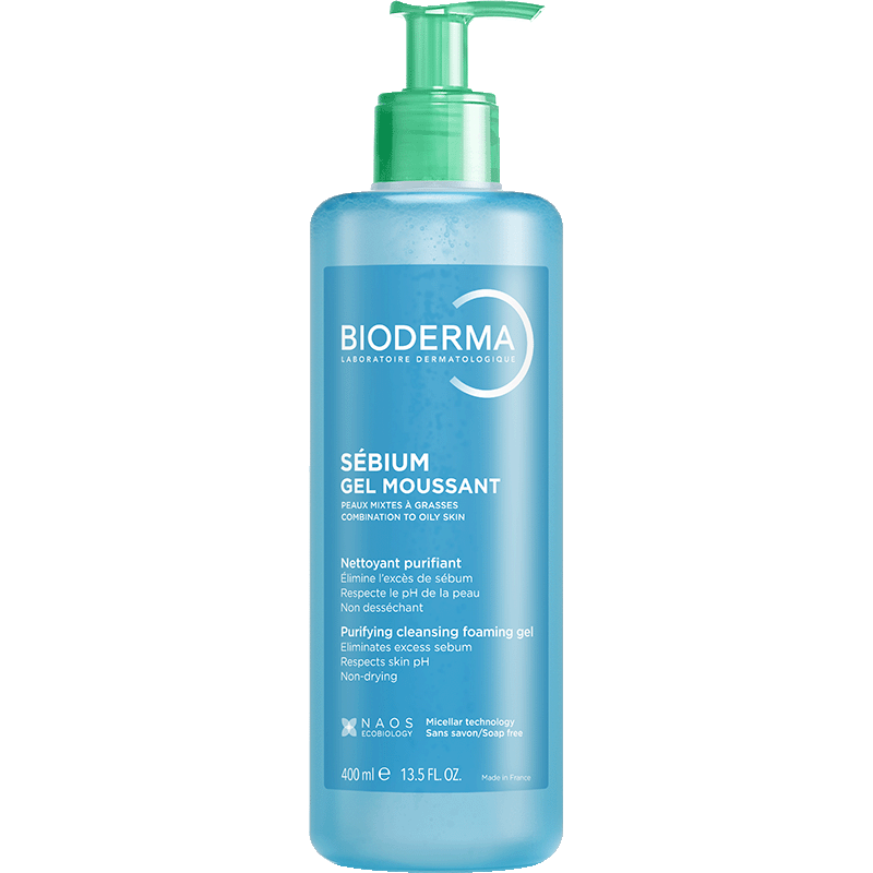 Bioderma Sebium Gel Moussant Purifying Cleansing Foaming Gel 400ml bottle