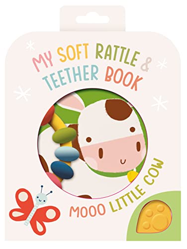 YoYo - Soft Rattle & Teether Book: Moo! Cow