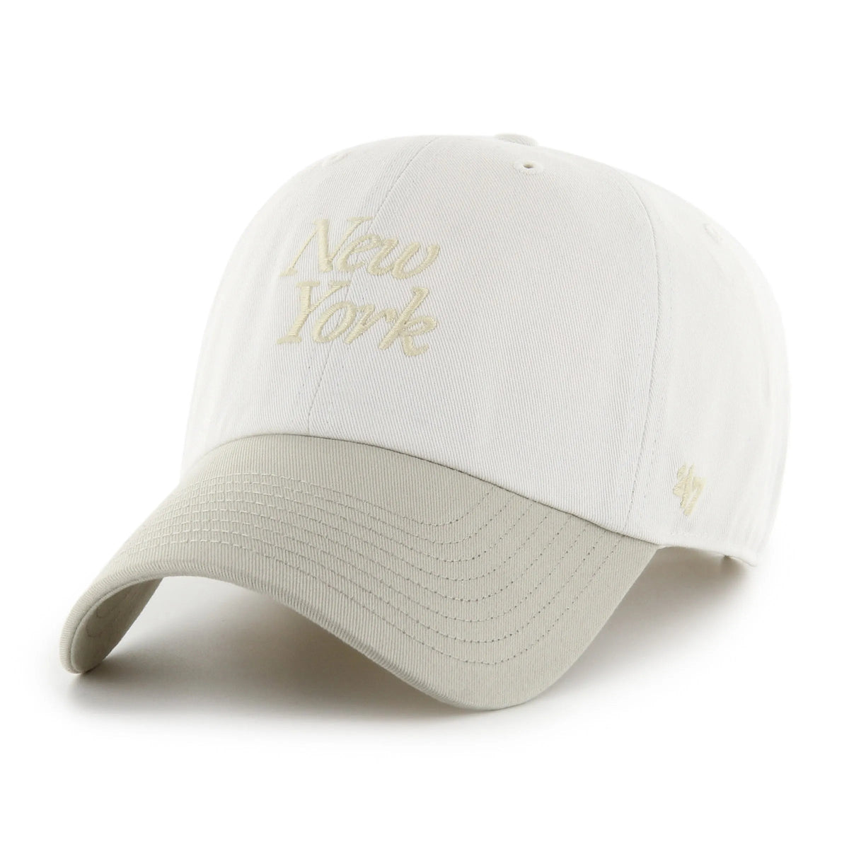 47 Brand New York Yankees Clean Up Cap Sandstone - front detail