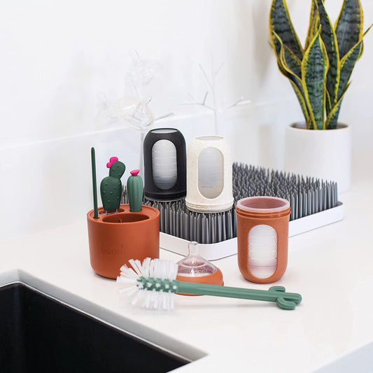 Boon - CACTI Bottle Brush Set 4pc Brown — BambiniJO Jordan