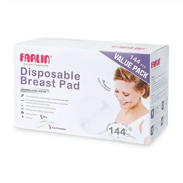Farlin - Disposable Breast Pads, 144 pcs – BambiniJO