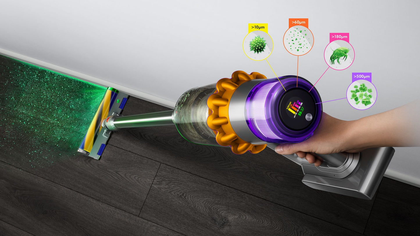 Dyson - V15 Detect Absolute Cordless Vacuum | 230 AW | 0.75 L | 80 Minutes Run Time