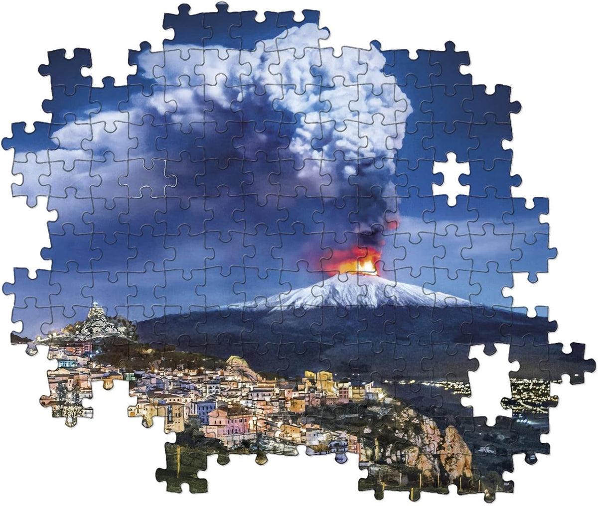 Clementoni Etna 1000 piece puzzle assembled with interlocking pieces
