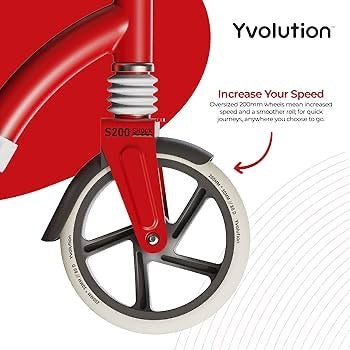 Yvolution - 2 wheel scooter S200 | RED | 3-8Y
