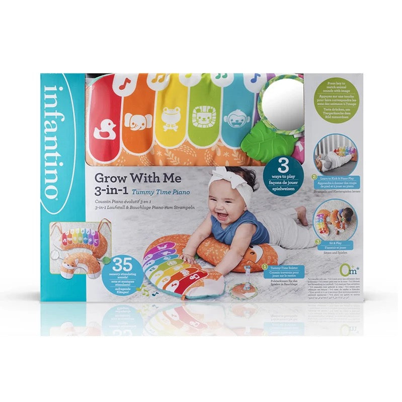 Infantino - 3-in-1 Tummy Time Piano | Fox | 0m+