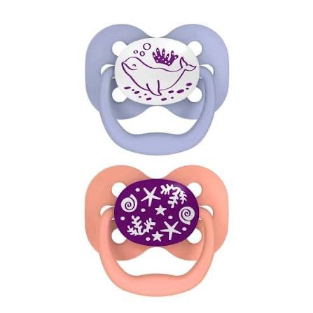 Dr. Brown's - Advantage Pacifier | Stage 1 | 0-6m | Glow in the Dark | 2-Pack