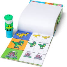 Melissa & Doug - Sticker WOW! Activity Pad + Stamp Set | Dinosaur