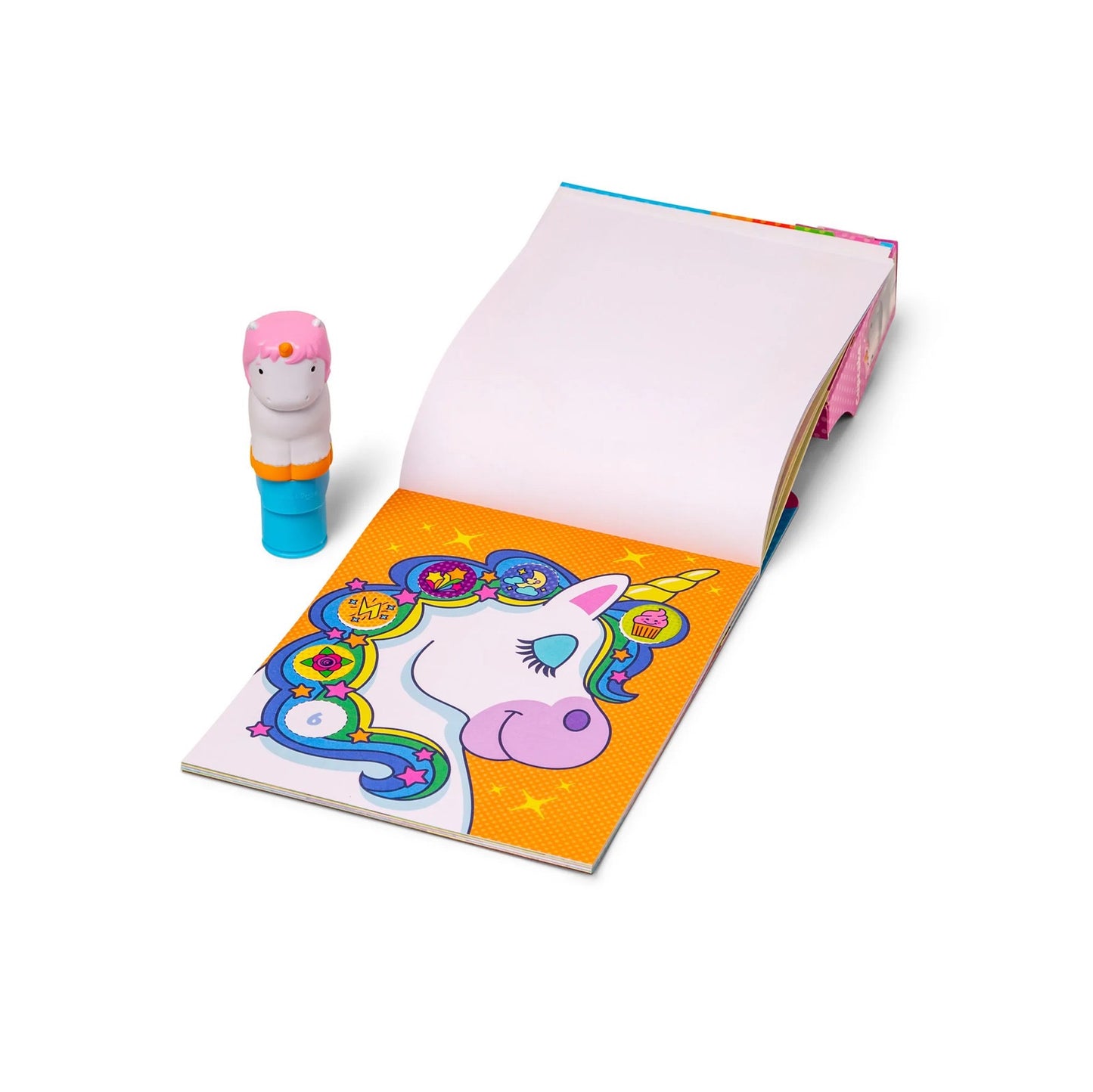 Melissa & Doug - Sticker WOW! Activity Pad + Stamp Set | Unicorn