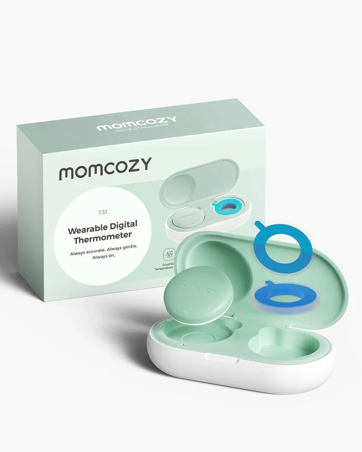Momcozy - Smart Wearable Baby Thermometer | Medical-Grade Accuracy & Real-Time App Monitoring