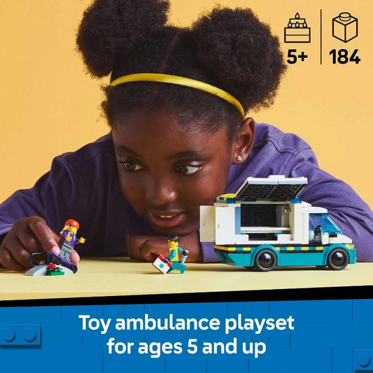 Lego Emergency Ambulance 184 Pcs 5Y+ — BambiniJO Jordan