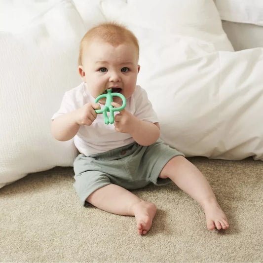 Matchstick Monkey Mint Green Monkey Teether — BambiniJO Jordan