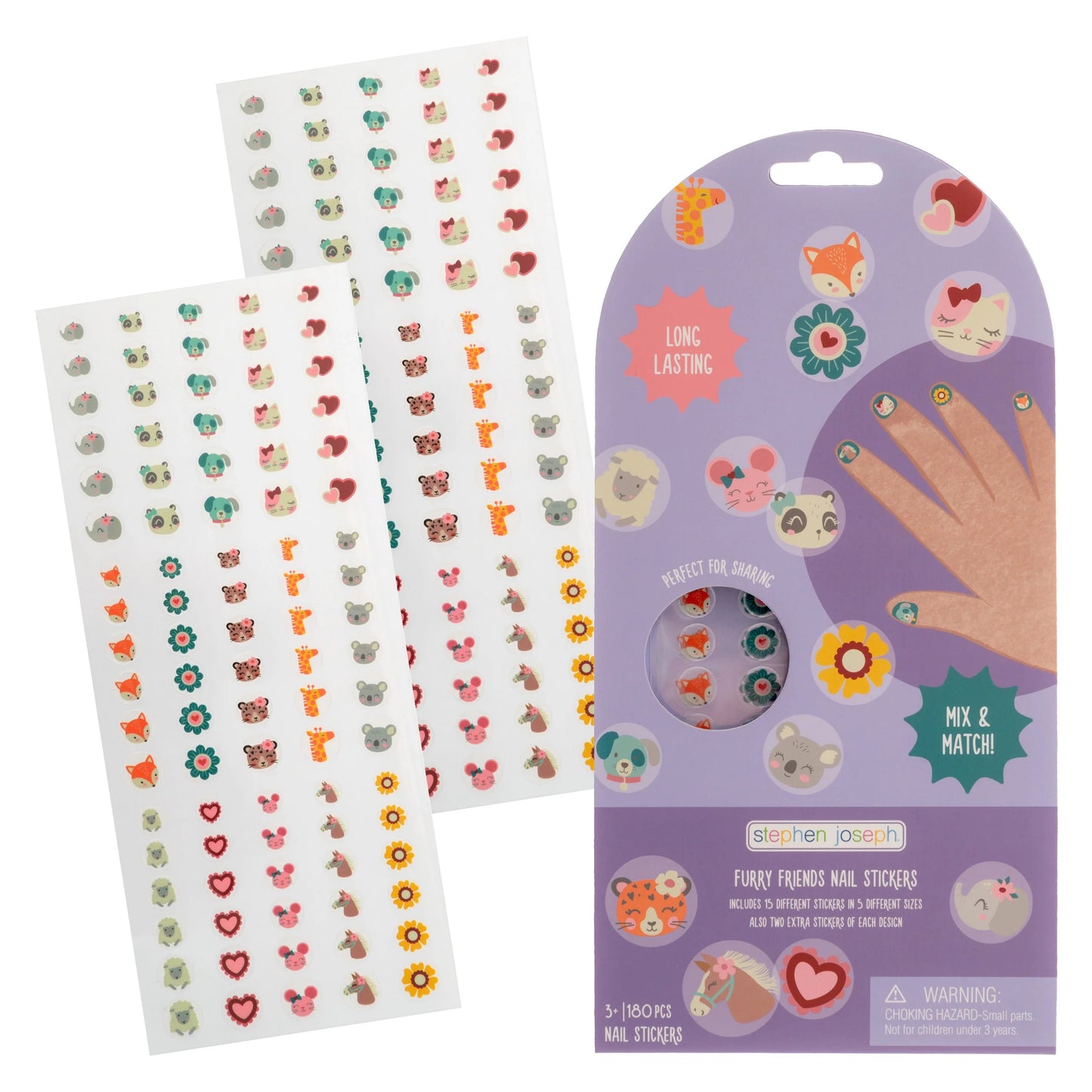 Stephen Joseph - Clear Nail Stickers - Animals