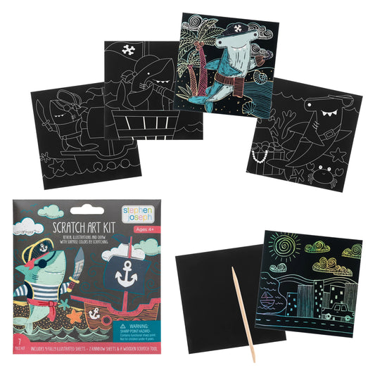 Stephen Joseph - Scratch Art Kit | Shark | 3-6Y
