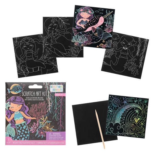 Stephen Joseph - Scratch Art Kit | Mermaid | 3-6Y