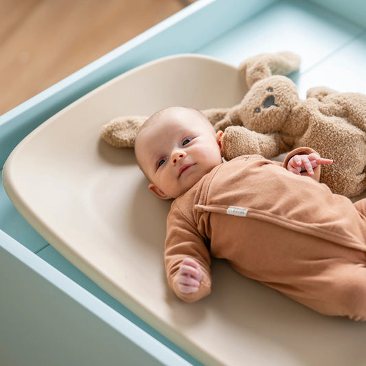 Nattou SOFTY Wipeable Changing Pad Beige — BambiniJO Jordan