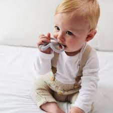 Matchstick Monkey Cool Grey Monkey Teether — BambiniJO Jordan