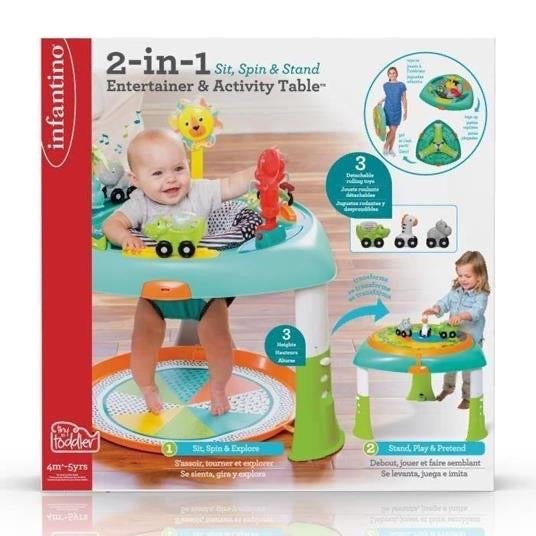 Infantino - Sit, Spin & Stand Entertainer, 360 Seat & Activity Table